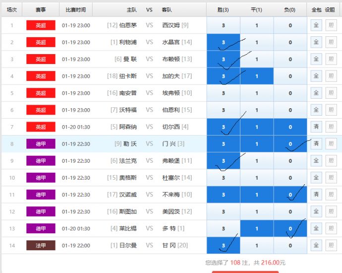 竞彩比分的魅力，最多可串几场？